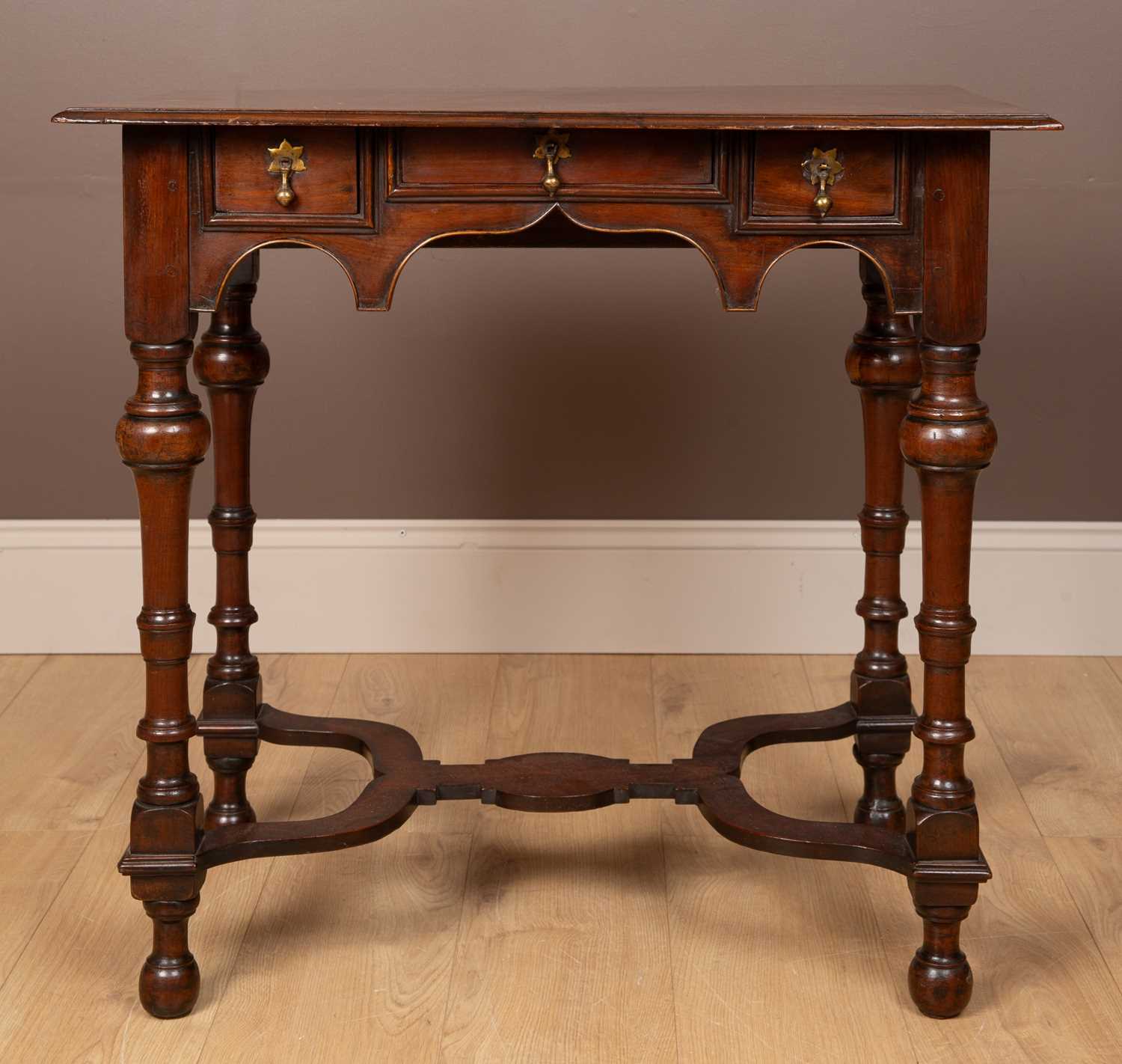 Lot 156 - A William and Mary style walnut side table