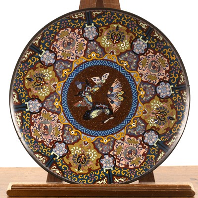 Lot 435 - Large cloisonné charger Japanese, circa 1900...