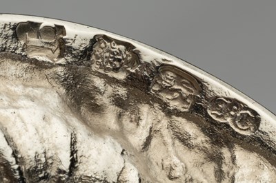 Lot 727 - A George II silver taper stick, the nozzle...