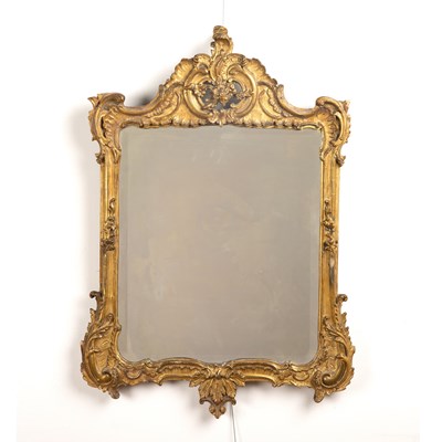 Lot 100 - Rococo style gilt mirror 19th Century, with...