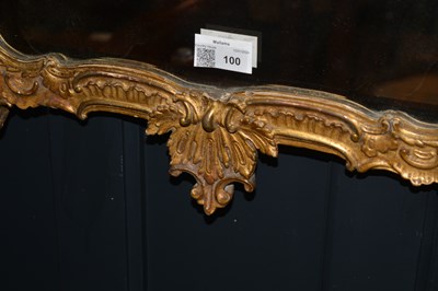 Lot 100 - Rococo style gilt mirror 19th Century, with...