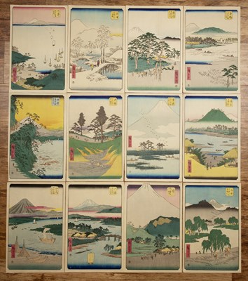 Lot 345 - Utagawa Hiroshige (1797-1858) 'Twelve views of...