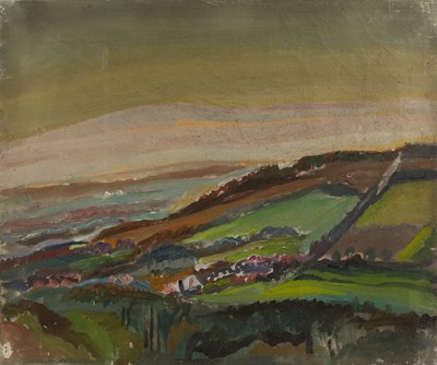 Lot 159 - Harry Barr (1896-1987) Coastal landscape, oil...
