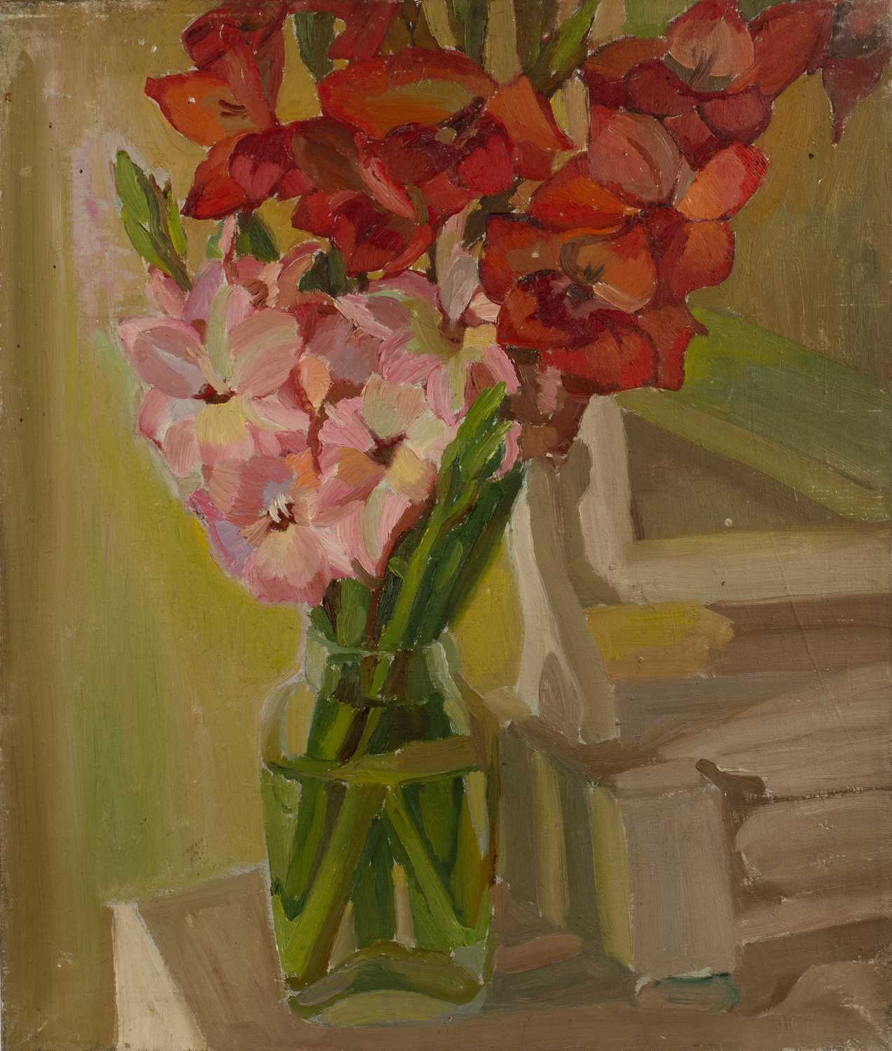 Lot 114 - Harry Barr (1896-1987) Still life – gladioli...