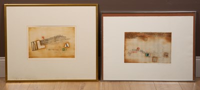 Lot 134 - Lena Bergstein, a pair of prints, 'O Poeta e o Seu Tempo' and one other