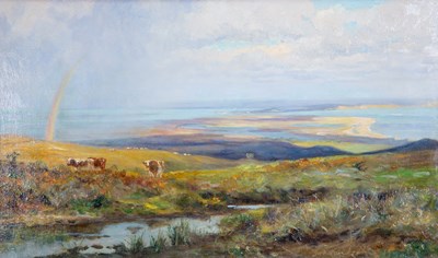 Lot 429 - Frederick Whitehead (1833-1938) Landscape with...
