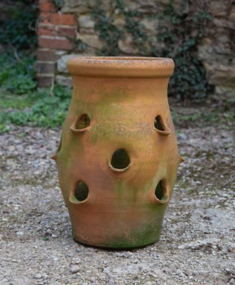 Lot 1157 - A terracotta strawberry planter