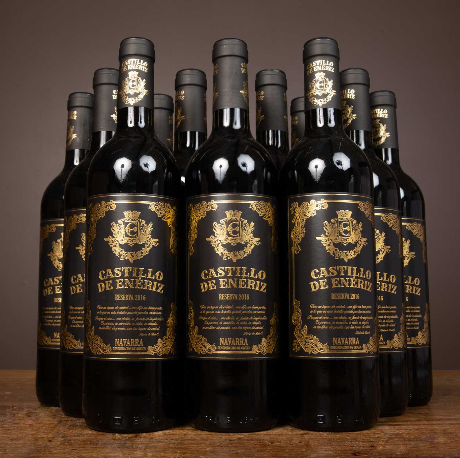 Lot 490 - Twelve bottles of Castillo de Eneriz Reserva, Navarra 2016 Spanish red wine