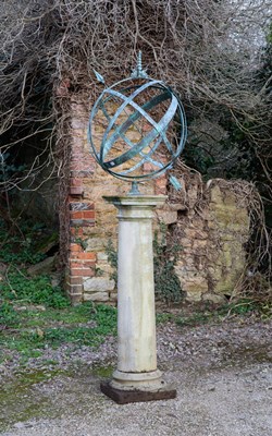 Lot 1296 - A bronze armillary sphere