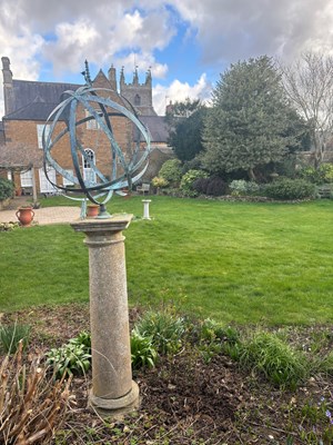 Lot 1296 - A bronze armillary sphere