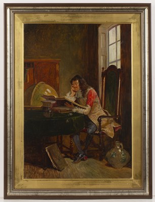 Lot 382 - Henry Gillard Glindoni (1852-1913) The Student,...
