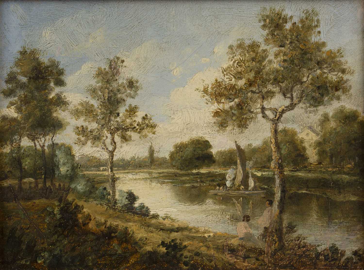 Lot 385 - Follower of John Constable (1776-1837) River...