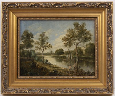 Lot 385 - Follower of John Constable (1776-1837) River...