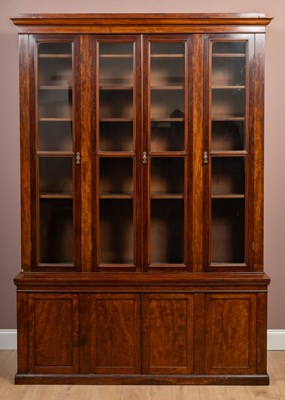 Lot 129 - A large mahogany bookcase