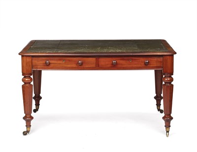 Lot 18 - A Victorian mahogany library table with a...