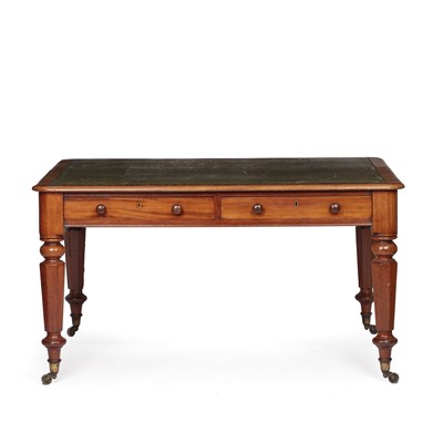 Lot 18 - A Victorian mahogany library table with a...