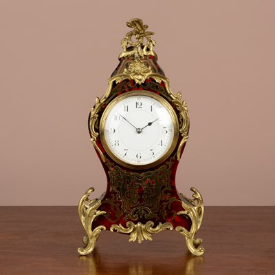 Lot 120 - A French Boulle mantel timepiece