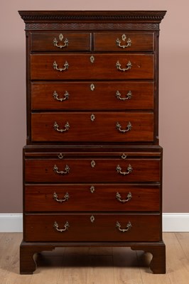 Lot 163 - A George III mahogany chest on chest