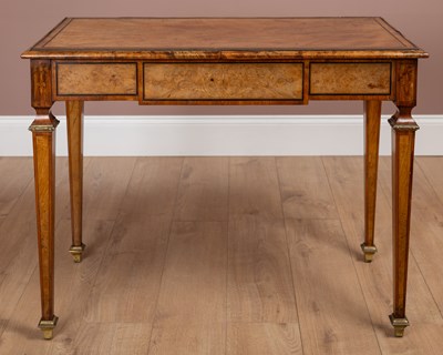 Lot 121 - A 19th century walnut and rosewood centre table
