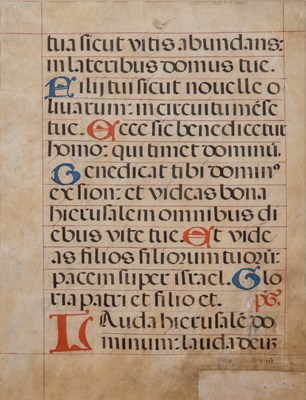 Lot 427 - Extract from Psalm 127 from the book of Psalms