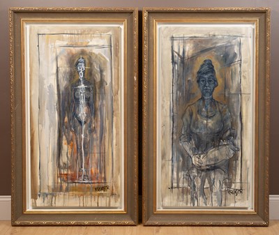 Lot 413 - Sebastian Krüger (German 1963-), two studies of women