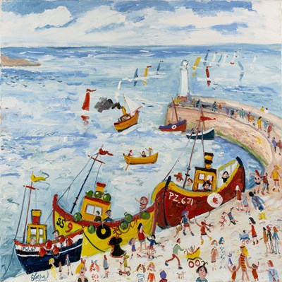 Lot 403 - Simeon Stafford (b. 1956) 'Mevagissey', signed,...