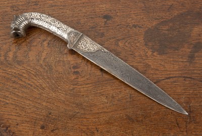 Lot 248 - Bidri and steel dagger South India or Persian,...