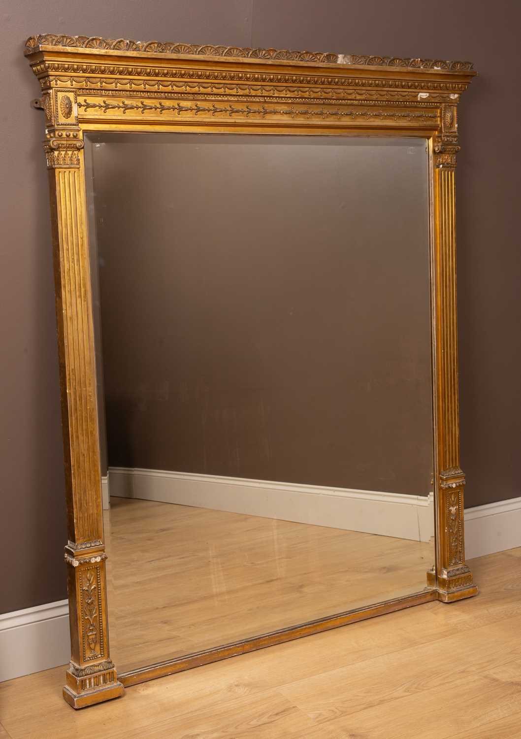 Lot 346 - A gilt Regency overmantel mirror