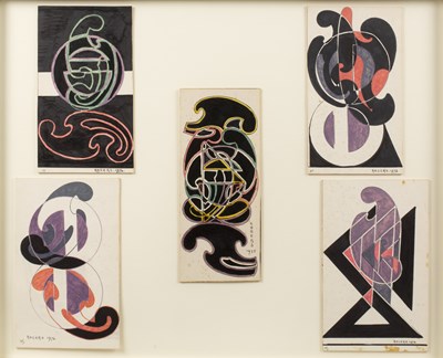 Lot 148 - Edward Rogers (1911-1994) Five abstracts, 1976...