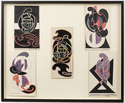 Lot 148 - Edward Rogers (1911-1994) Five abstracts, 1976...