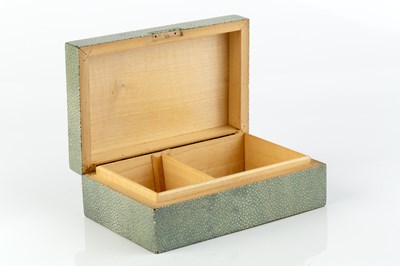 Lot 636 - Art Deco Shagreen box, circa 1930 with cedar...