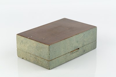 Lot 636 - Art Deco Shagreen box, circa 1930 with cedar...