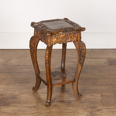 Lot 84 - Liberty & Co 'Japanese' table, stained wood,...