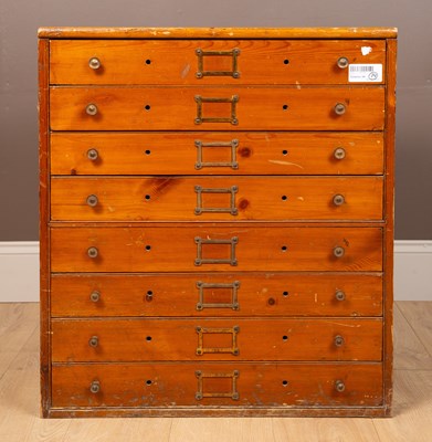 Lot 181 - An Ashmolean Museum pine collectors cabinet
