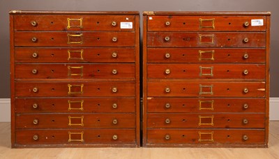 Lot 183 - A pair of Ashmolean Museum pine collectors cabinets