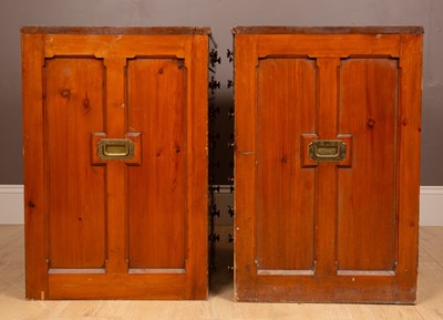 Lot 183 - A pair of Ashmolean Museum pine collectors cabinets