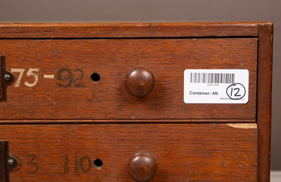 Lot 186 - An oak Ashmolean Museum collectors cabinet