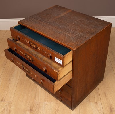 Lot 186 - An oak Ashmolean Museum collectors cabinet