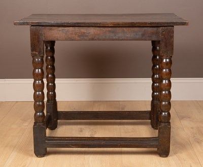 Lot 143 - A 17th or 18th century oak centre table