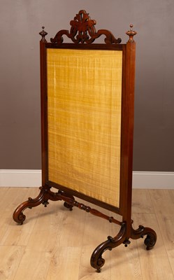 Lot 43 - A William IV rosewood country house large fire screen