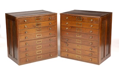 Lot 176 - A pair of Ashmolean Museum stained pine...