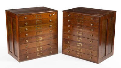 Lot 177 - A pair of Ashmolean Museum stained pine...