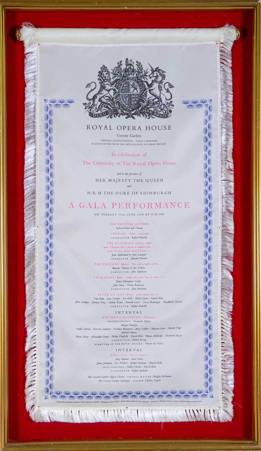 Lot 544 - A Royal Opera House programme for the 10th...