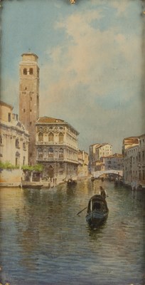 Lot 451 - Alberto Prosdocimi (1852-1925) Venetian canal...