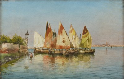 Lot 452 - Alberto Prosdocimi (1852-1925) Sailing boats...