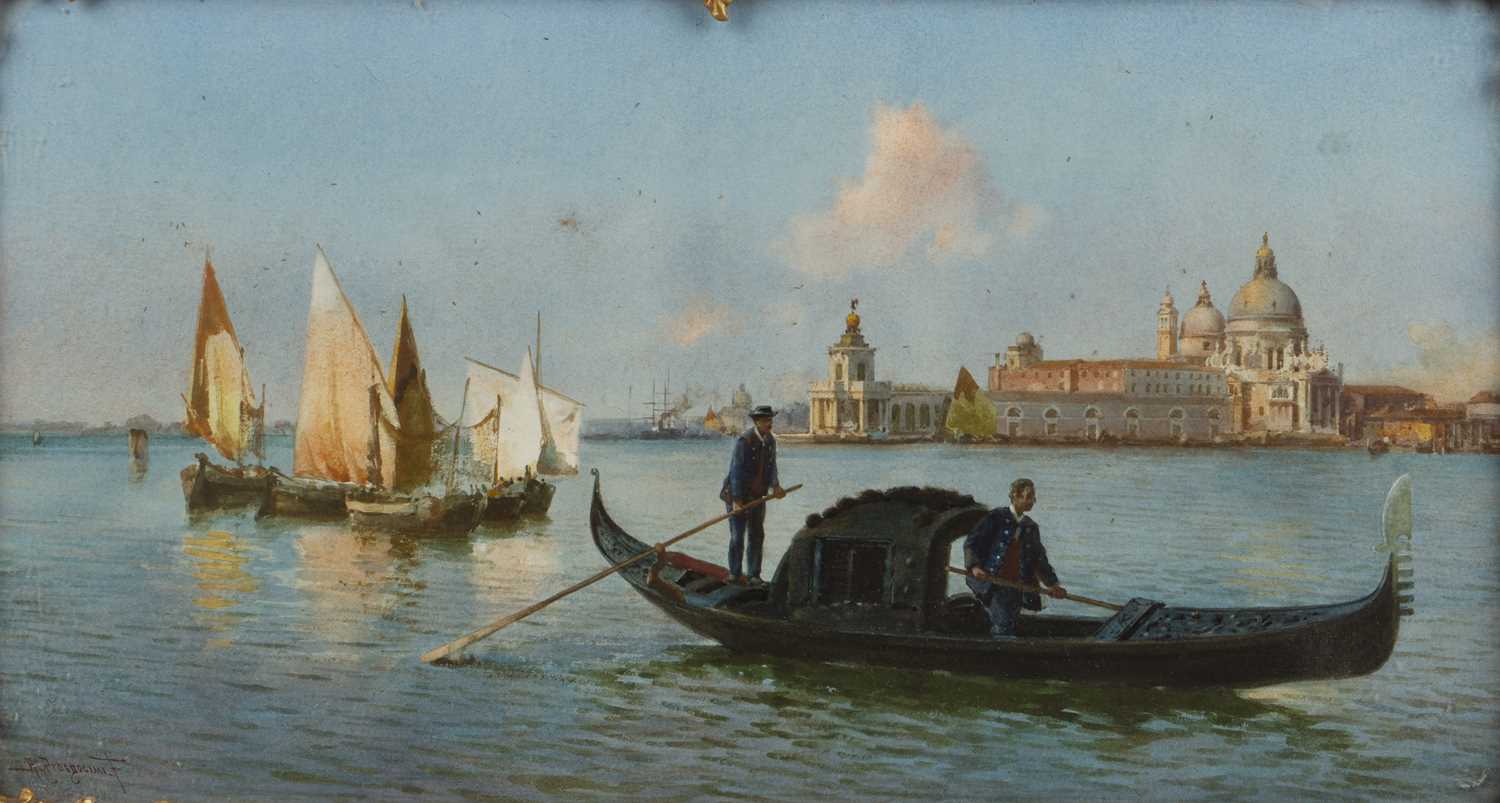 Lot 453 - Alberto Prosdocimi (1852-1925) Gondola and...