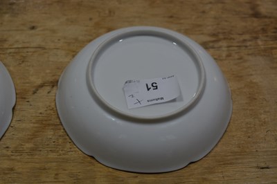 Lot 51 - Pair of famille rose semi-porcelain saucer...