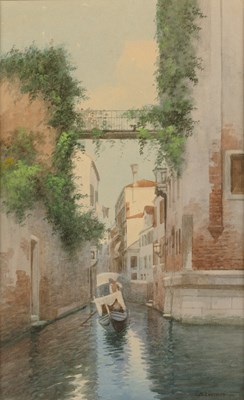 Lot 466 - Eugenio Benvenuti (1881-1959) A Venetian side...