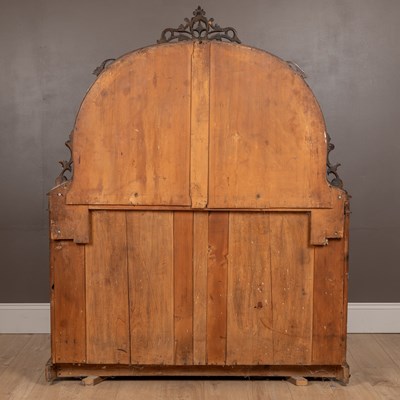 Lot 42 - A Victorian walnut credenza with a shaped backboard
