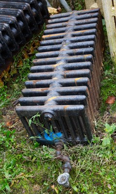 Lot 521 - Four square-section radiators and two fifteen-section radiators from Blenheim Palace